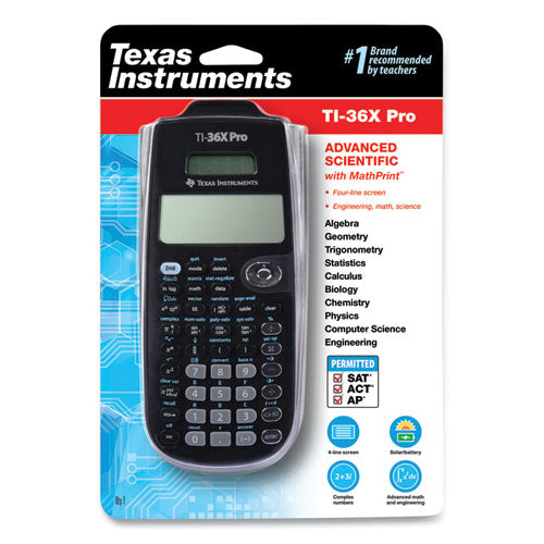 Image of Texas Instruments 36PRO/TBL/1L1/A Ti-36x Pro Scientific Calculator, 16-Digit Lcd