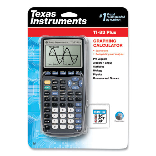 Image of Texas Instruments 83PL/TBL/1L1/A Ti-83plus Programmable Graphing Calculator, 10-Digit Lcd