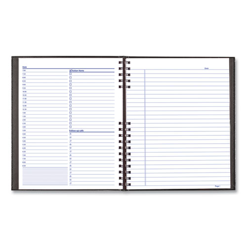 Image of Blueline® A30C.81 Notepro Undated Daily Planner, 10.75 X 8.5, Black Cover, Undated