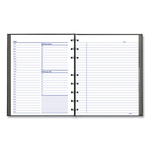 Image of Blueline® A29C.81 Notepro Undated Daily Planner, 9.25 X 7.25, Black Cover, Undated