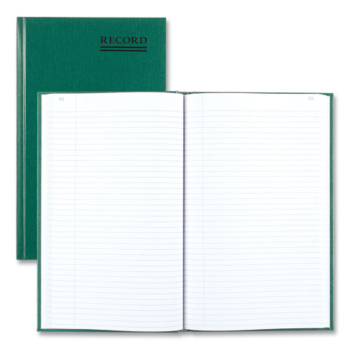 Image of National® 56151 Emerald Series Account Book, Green Cover, 12.25 X 7.25 Sheets, 500 Sheets/book