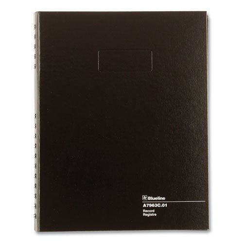 Image of Blueline® A7963C.01 Accountpro Records Register Book, Black Cover, 9.5 X 6 Sheets, 300 Sheets/book