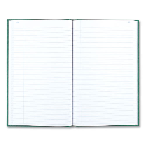 Image of National® 56151 Emerald Series Account Book, Green Cover, 12.25 X 7.25 Sheets, 500 Sheets/book