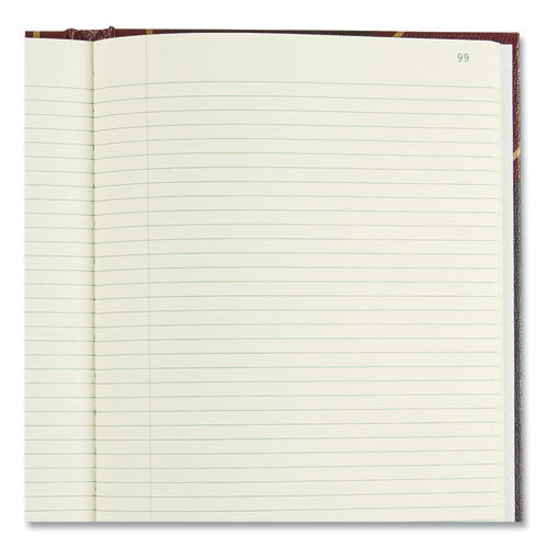 Image of National® 57151 Texthide Record Book, 1-Subject, Medium/College Rule, Black/Burgundy Cover, (500) 14 x 8.5 Sheets