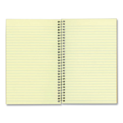 Image of National® 33002 Single-Subject Wirebound Notebooks, Narrow Rule, Brown Board Cover, (80) 7.75 x 5 Eye-Ease Green Sheets