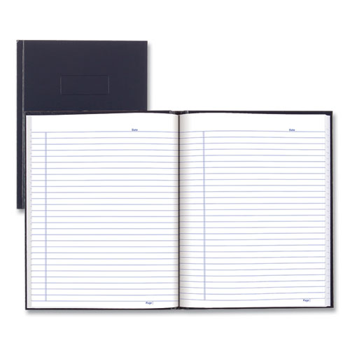 Image of Blueline® A9.82 Business Notebook with Self-Adhesive Labels, 1-Subject, Medium/College Rule, Blue Cover, (192) 9.25 x 7.25 Sheets