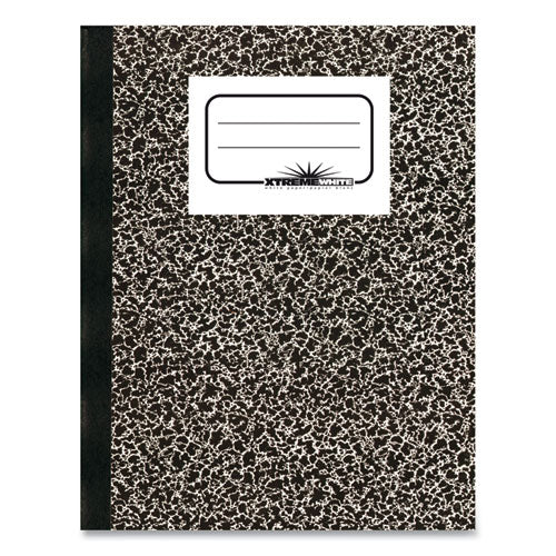 Image of National® 43461 Composition Book, Medium/College Rule, Black Marble Cover, (80) 10 x 7.88 Sheets