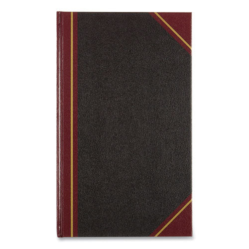 Image of National® 57151 Texthide Record Book, 1-Subject, Medium/College Rule, Black/Burgundy Cover, (500) 14 x 8.5 Sheets