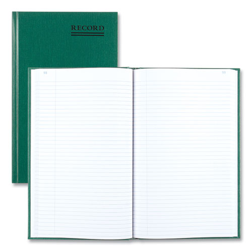 Image of National® 56131 Emerald Series Account Book, Green Cover, 12.25 X 7.25 Sheets, 300 Sheets/book