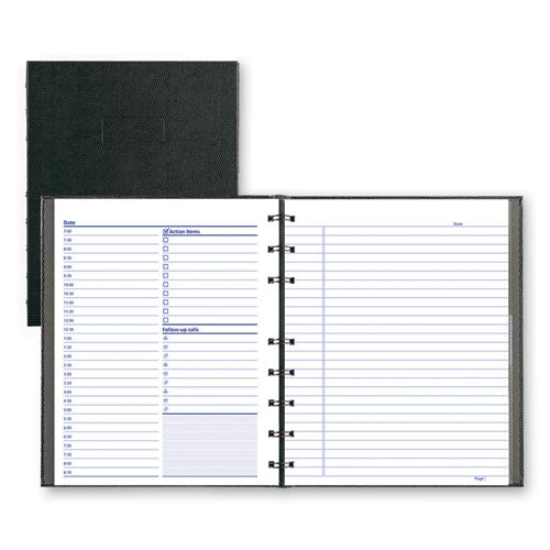 Image of Blueline® A29C.81 Notepro Undated Daily Planner, 9.25 X 7.25, Black Cover, Undated