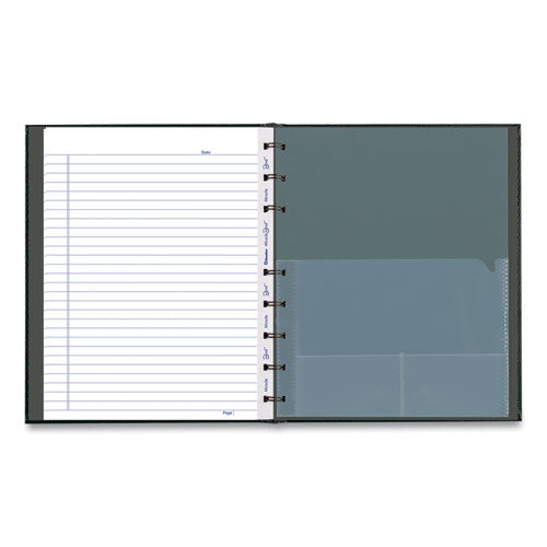 Image of Blueline® AF9150.81 MiracleBind Notebook, 1-Subject, Medium/College Rule, Black Cover, (75) 9.25 x 7.25 Sheets