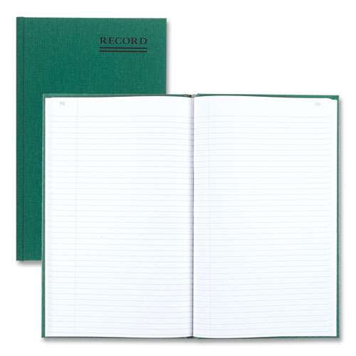 Image of National® 56111 Emerald Series Account Book, Green Cover, 12.25 X 7.25 Sheets, 150 Sheets/book