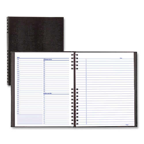 Image of Blueline® A30C.81 Notepro Undated Daily Planner, 10.75 X 8.5, Black Cover, Undated