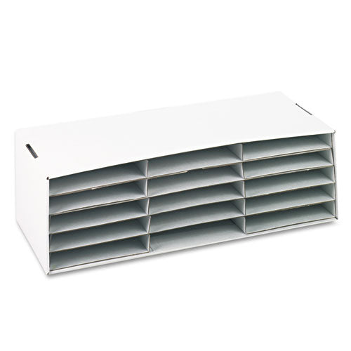 Image of Pacon® P001310 Classroom Keepers Letter-Size Construction Paper Sorter/Storage Box, 15 Compartments, 29.25 x 12.88 x 9.38, White