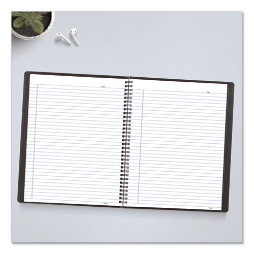 Image of BluelineÂ® Duraflex Poly Notebook, 1-Subject, Medium/College Rule, Black Cover, (80) 11 x 8.5 Sheets