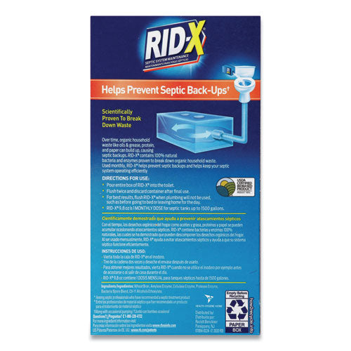 Image of RID-X® 19200-80306 Septic System Treatment Concentrated Powder, 9.8 Oz, 12/carton