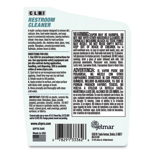 Image of CLR PRO® FM-RC32-6PRO Restroom Cleaner, 32 Oz Pump Spray, 6/carton