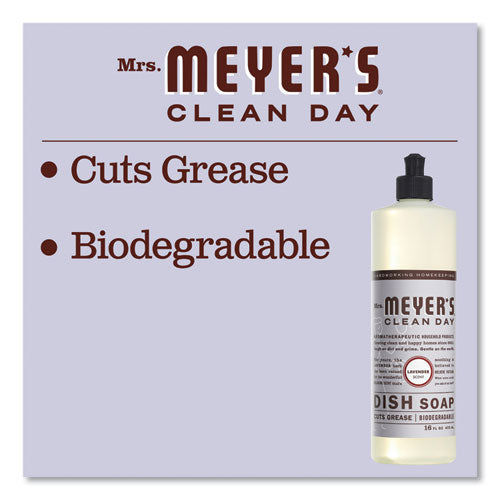 Image of Mrs. Meyer's® 370041 Dish Soap, Lavender Scent, 16 Oz Bottle, 6/carton