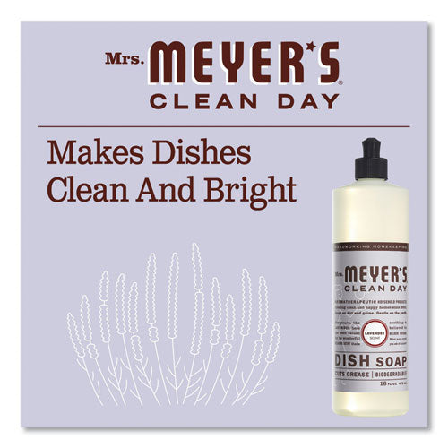 Image of Mrs. Meyer's® 370041 Dish Soap, Lavender Scent, 16 Oz Bottle, 6/carton