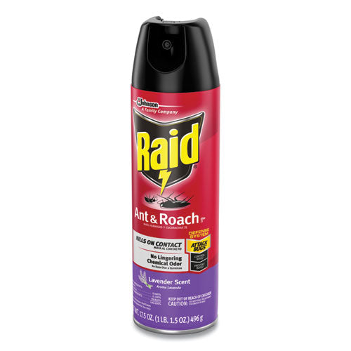 Image of Raid® 365982 Ant and Roach Killer, 17.5 oz Aerosol Spray, Lavender