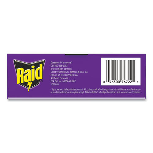 Image of Raid® 674798 Bed Bug Detector and Trap, 0.19 lb Trap, 8 Traps/Box, 6/Carton