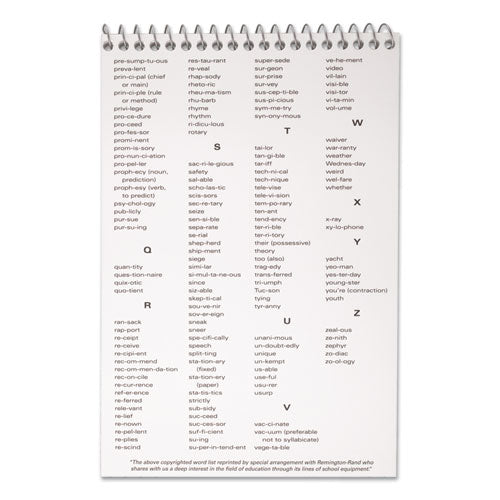 Image of Mead® 43082 Spell-Write Wirebound Steno Pad, Randomly Assorted Cover Colors, Gregg Rule, (80) White 6 x 9 Sheets
