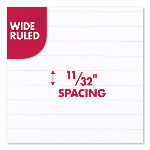 Image of Mead® 05510 Spiral Notebook, One-Subject, Wide/Legal Rule, Randomly Assorted Cover Color, (70) 10.5" x 7.5" Sheets