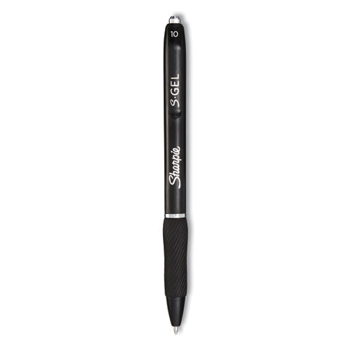 Image of Sharpie® S-Gel 2096181 S-Gel High-Performance Gel Pen, Retractable, Bold 1 Mm, Black Ink, Black Barrel, 36/pack