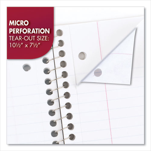 Image of Mead® 05510 Spiral Notebook, One-Subject, Wide/Legal Rule, Randomly Assorted Cover Color, (70) 10.5" x 7.5" Sheets