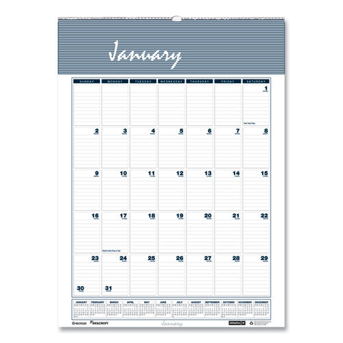 Image of 12-Month Wall Calendar - Wirebound - 2026 - 12" x 17", 1 Each