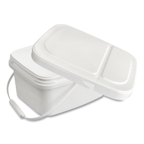 Image of Diversey D1229387 Polypropylene Dry Wipe Charging Bucket, 24 X 14 X 14, White, 12/box