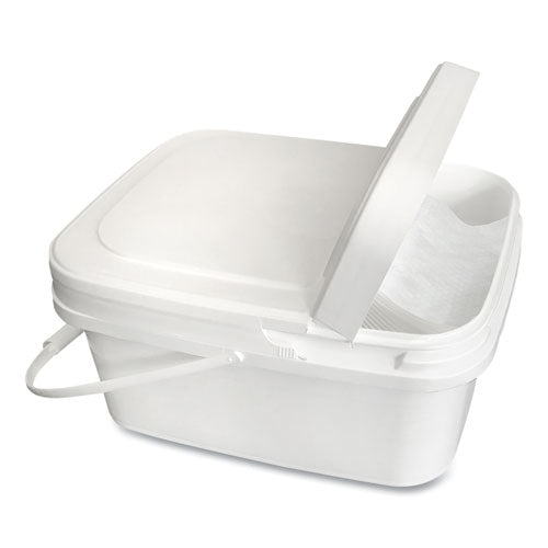 Image of Diversey D1229387 Polypropylene Dry Wipe Charging Bucket, 24 X 14 X 14, White, 12/box