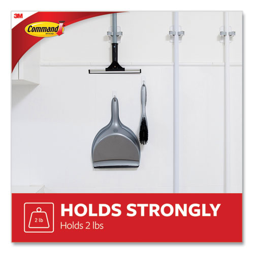 Image of Command 1706513NA Medium Wire Hooks, Metal Wire, Silver/White, Supports 2 lb, 13/Pack