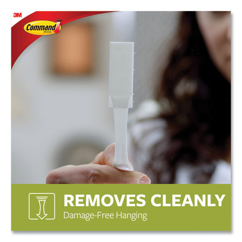 Image of Command 1720620NA Damage-Free Hanging Picture Hanging Strip Pairs, Holds Up to 3.75 lb, Large: 0.75" x 3.65", White, 20/Pack