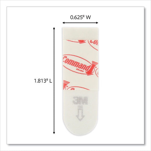 Image of Command 17024104NA Poster Strip Pairs, Holds Up to 1 lb, 0.63" x 1.75", White, 104/Pack