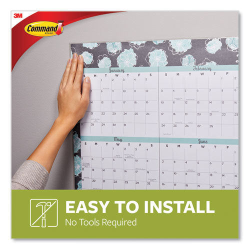 Image of Command 17024104NA Poster Strip Pairs, Holds Up to 1 lb, 0.63" x 1.75", White, 104/Pack