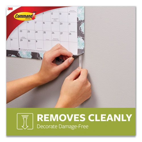 Image of Command 17024104NA Poster Strip Pairs, Holds Up to 1 lb, 0.63" x 1.75", White, 104/Pack