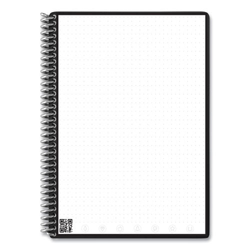 Image of Rocketbook RNCEDM-BLK Core Smart Notebook, Dotted Rule (4 sq/in), Black Cover, (18) 8.8 x 6 Sheets