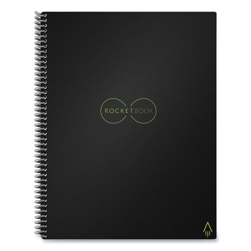 Image of Rocketbook RNCLDM-BLK Core Smart Notebook, Dotted Rule (4 sq/in), Black Cover, (16) 11 x 8.5 Sheets