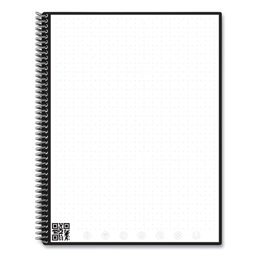 Image of Rocketbook RNCLDM-BLK Core Smart Notebook, Dotted Rule (4 sq/in), Black Cover, (16) 11 x 8.5 Sheets