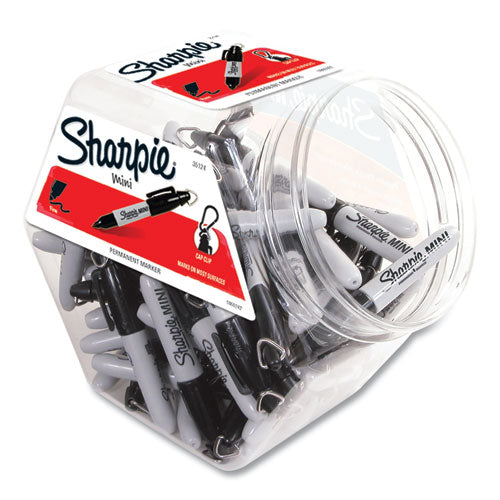 Image of Sharpie® 35124 Mini Permanent Marker, Fine Bullet Tip, Black, 72/pack