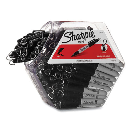 Image of Sharpie® 35124 Mini Permanent Marker, Fine Bullet Tip, Black, 72/pack