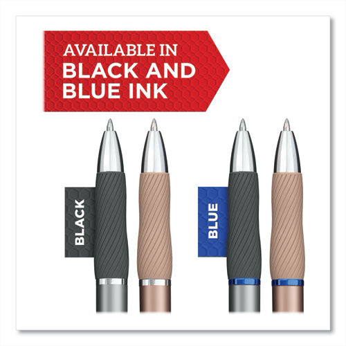 Image of Sharpie® S-Gel 2194707 S-Gel Premium Metal Barrel Gel Pen, Retractable, Medium 0.7 Mm, Black Ink, Champagne Barrel, 2/pack