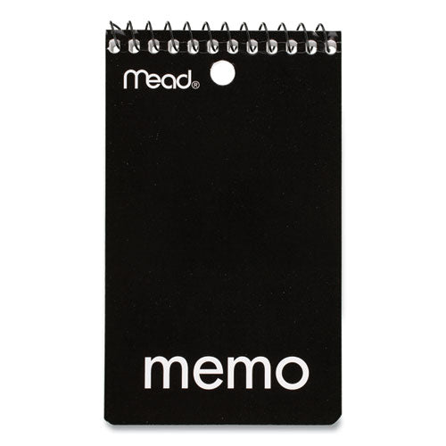 Image of Mead® 45354 Wirebound Memo Pad, Randomly Assorted Cover Colors, Medium/College Rule, (60) White 3 x 5 Sheets