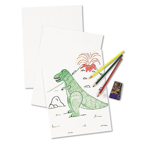 Image of Pacon® P4809 White Drawing Paper, 78 lb Text Weight, 9 x 12, Pure White, 500/Ream