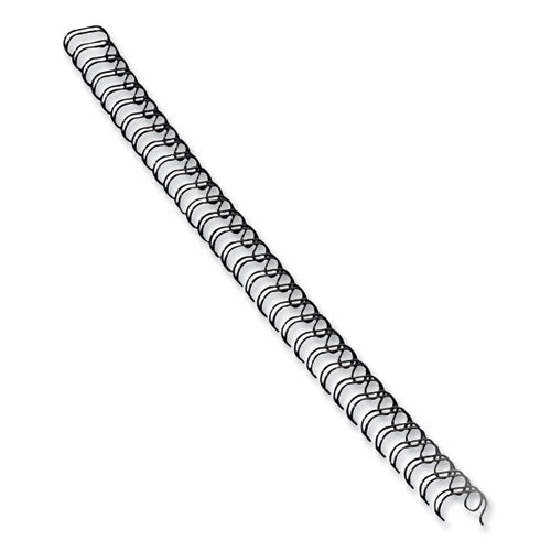 Image of Fellowes® 52539 Wire Bindings for 11 x 8.5 Documents, 32 Rings, 0.25" (35-Sheet) Capacity, Black, 25/Pack