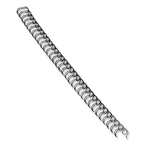Image of Fellowes® 5255201 Wire Bindings for 11 x 8.5 Documents, 32 Rings, 0.31" (50-Sheet) Capacity, Black, 25/Pack