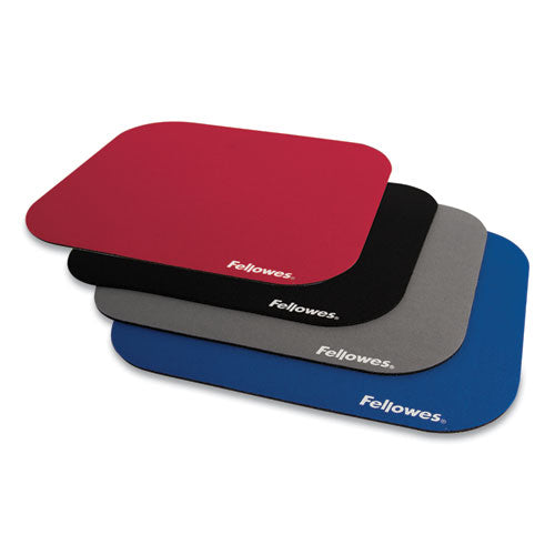 Image of Fellowes® 58024 Polyester Mouse Pad, 9 x 8, Black