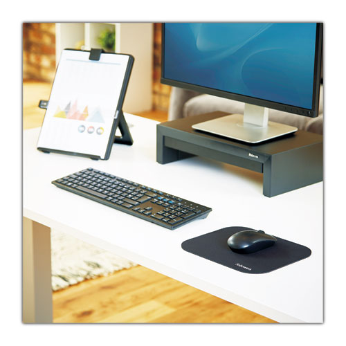 Image of Fellowes® 58024 Polyester Mouse Pad, 9 x 8, Black
