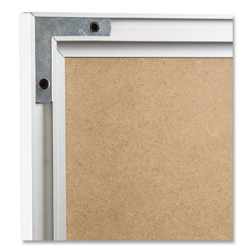 Image of U Brands Melamine Dry Erase Board, 24" x 18" (Actual Size: 23" x 17"), White Surface, Satin Aluminum Frame